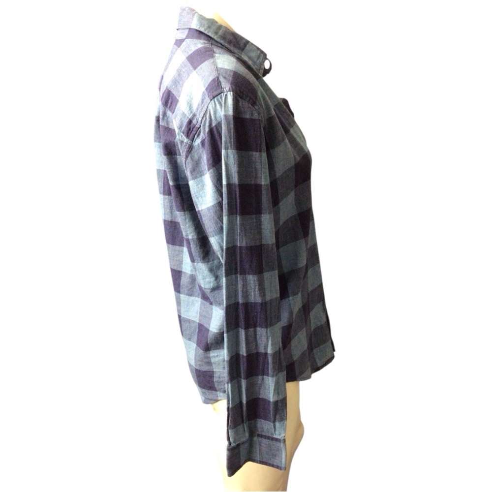 Abercrombie & Fitch Blue and Gray Plaid Button Down Shirt size small - Picture 3 of 4
